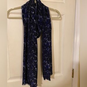 Eileen Fisher Navy Silk Scarf